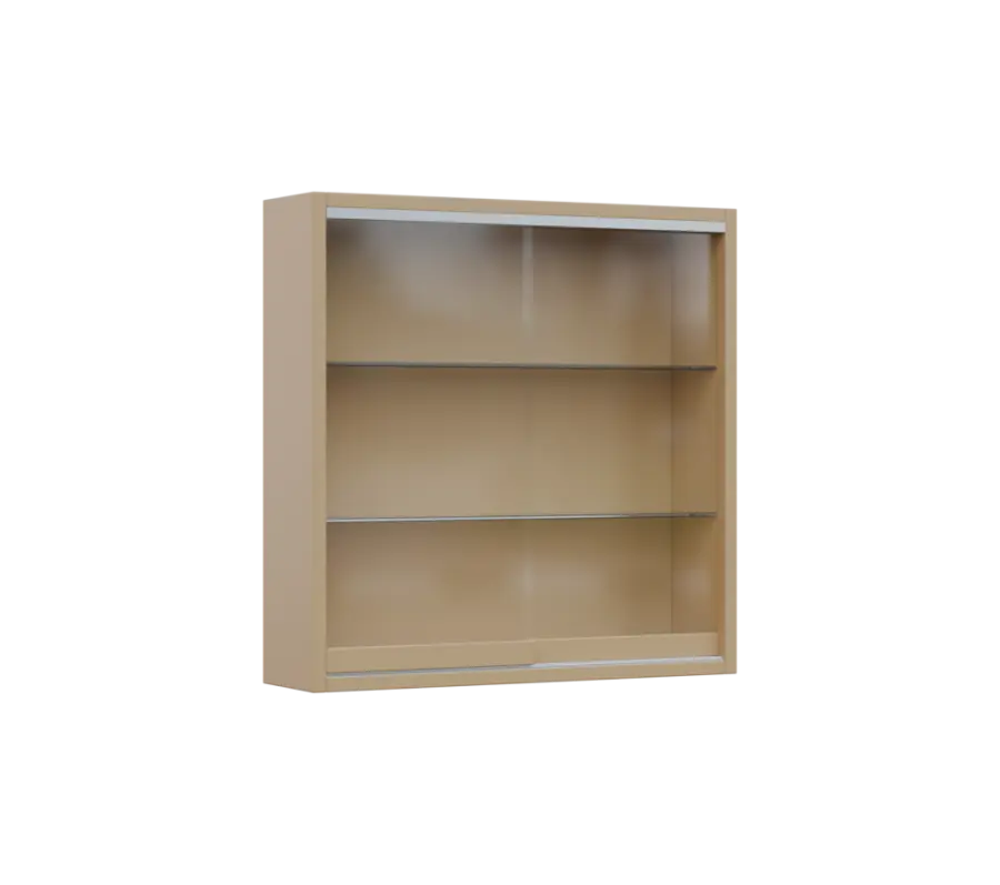 RE VT - 600 vitrína, 600x600x150, pískově žlutá